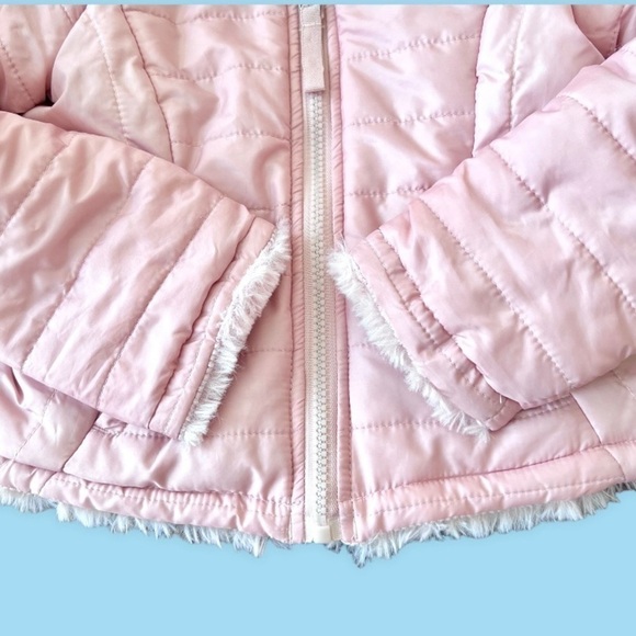 Me Jane Pink Coat with Hood and Faux Fur Interior Size 4 - Picture 5 of 8